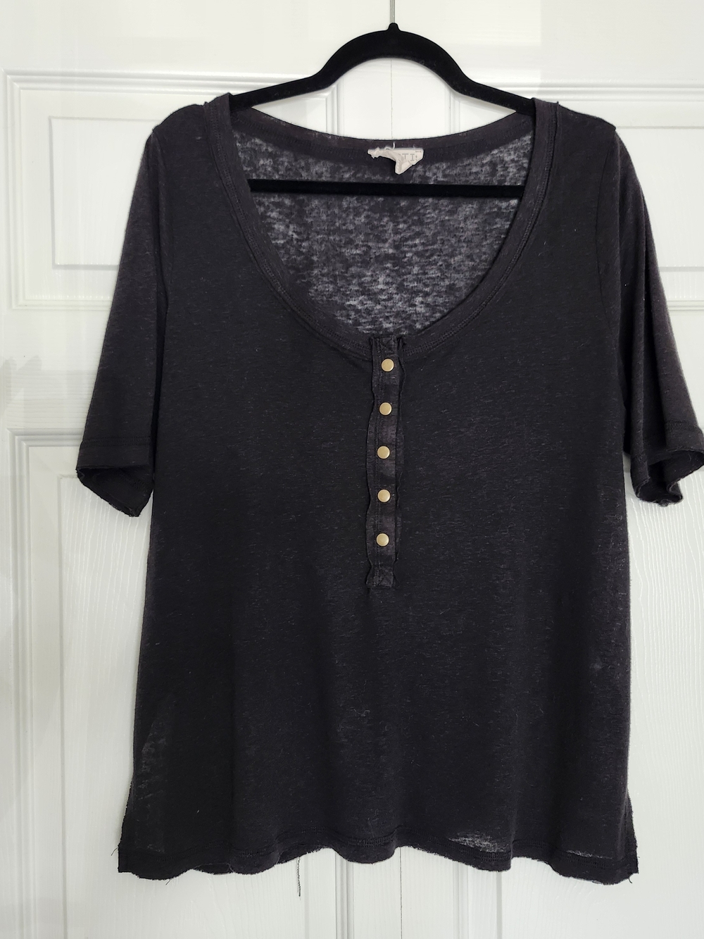 Torrid FESTI Relaxed Linen Henley Plus Size 0